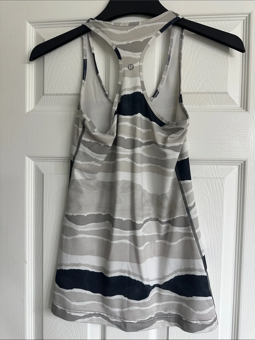 lululemon athletica Gray & Navy Wave-Stripe Racerback Swim Tank